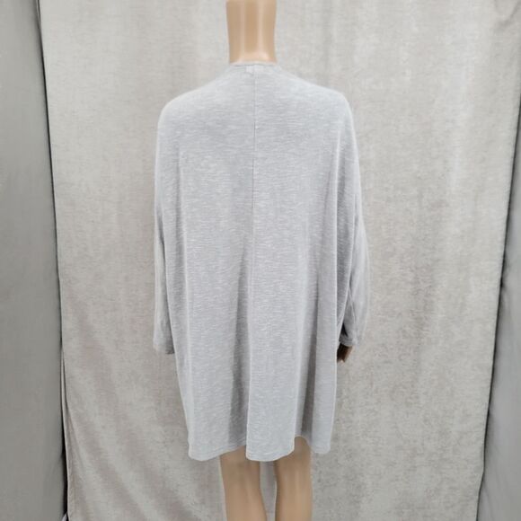 Donni Neutral Ribbed Knit Longline Open Style Cardigan Women's OSFA Minimalist - Picture 6 of 14